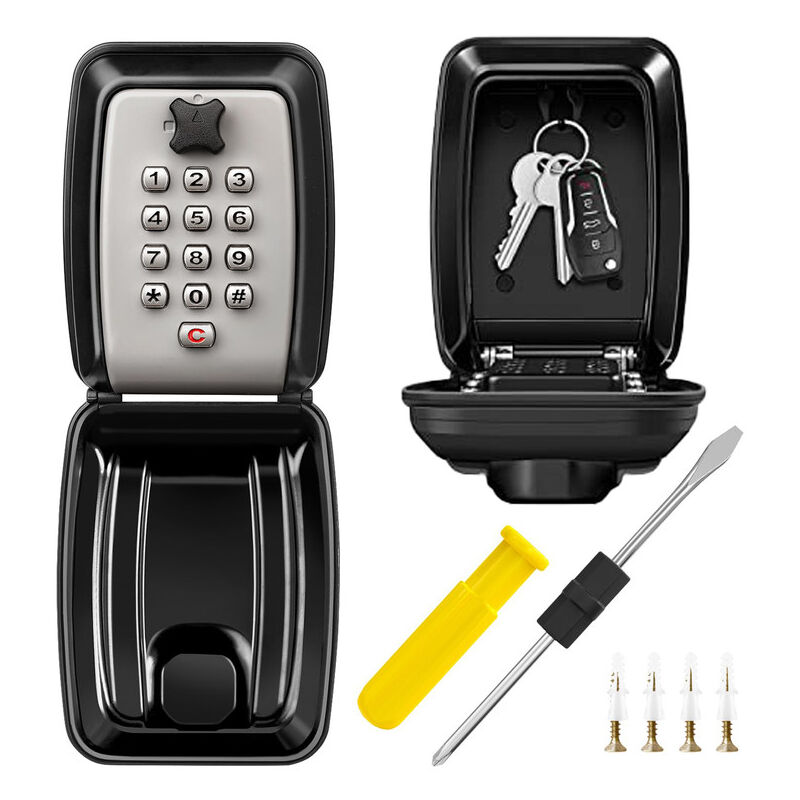 Boite a Clefs Securisee Exterieur, Grande Boitier a Cle Murale avec Code 12 Chiffres Étanche Antirouille Boite à Clé Sécurisée, Ultra-Robuste Coffre