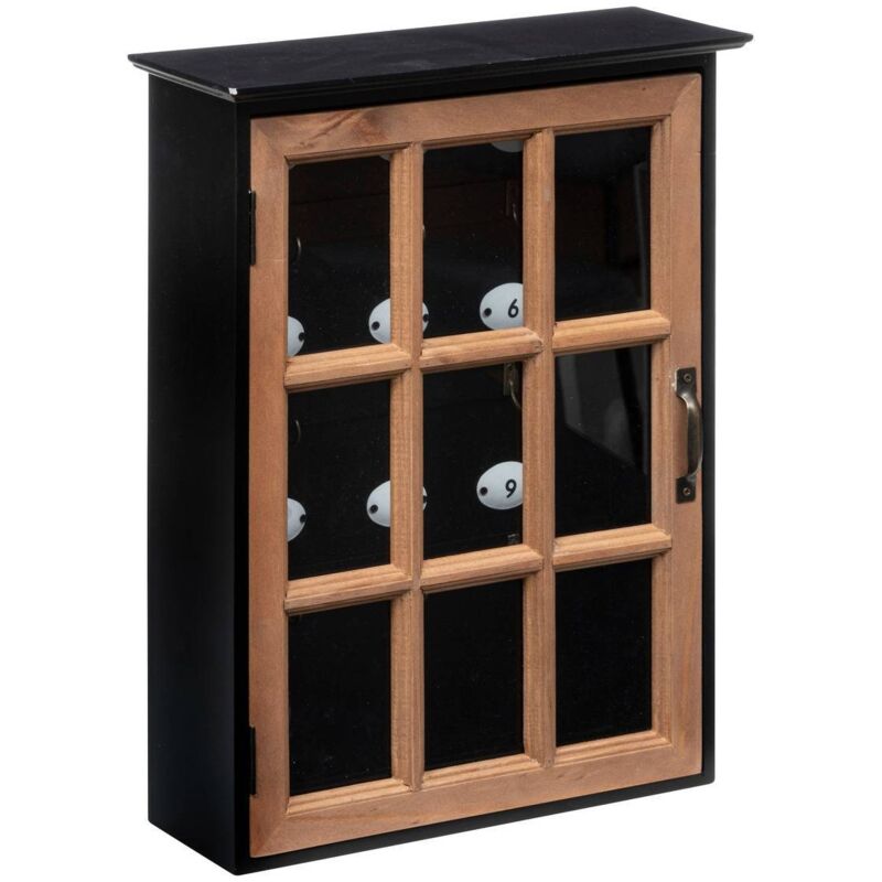 Atmosphera - Boîte à clé Milana en bois & pin H39,5cm noir créateur d'intérieur