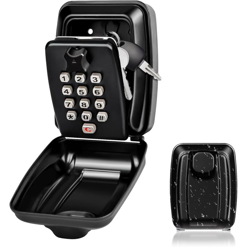 Boîte à clés à 12 chiffres, boîte à clés de sécurité extérieure, boîte à clés de sécurité étanche, boîte à clés extérieure et intérieure, maison,