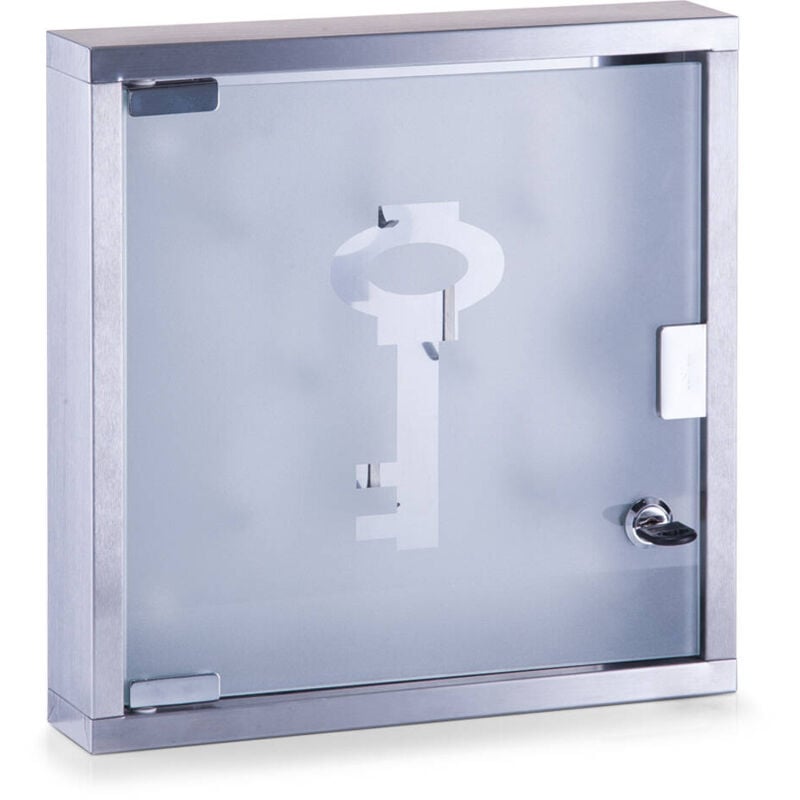 Zeller - Boîte à clés avec portes en verre, 30 x 30 x 6 cm