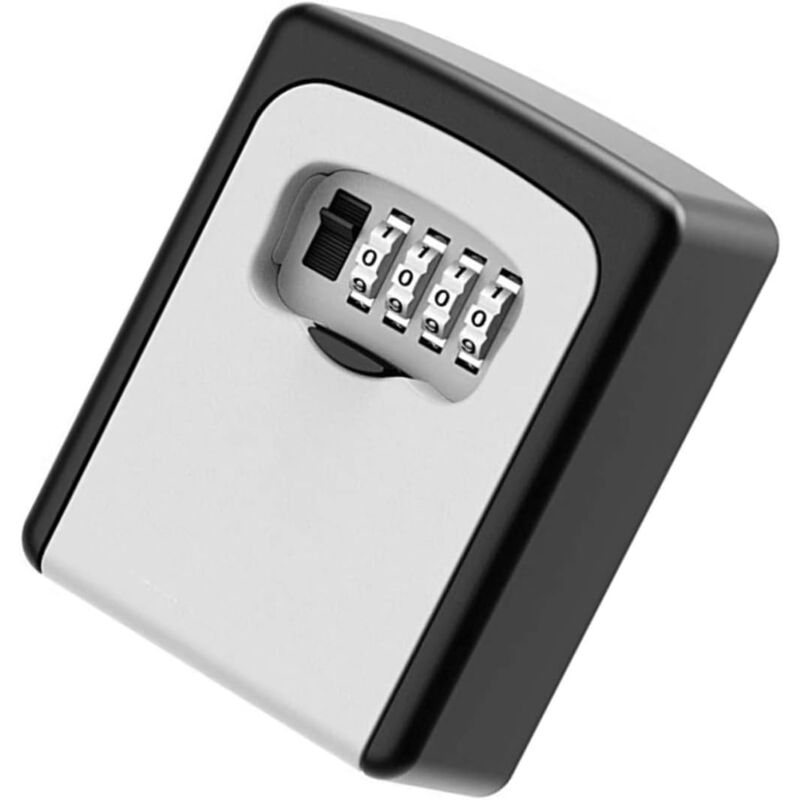 Boîte à clés, coffre-fort à clés mural, boîte à clés de sécurité extérieure, gris