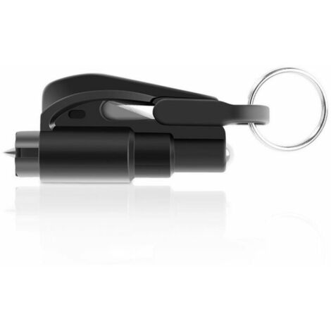 Boîte à clés de sécurité, Concasseur de verre, coupe - ceinture, voiture pratique et rapide (noir)