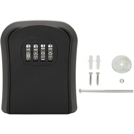 Boîte à clés étanche en ABS – Serrure à combinaison 4 chiffres – Résistante à l'usure et à la rouille – 9,6 x 8 x 4,1 cm