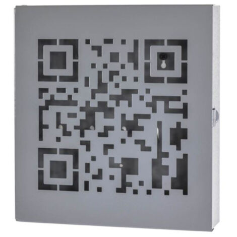 Boîte à Clés Métal "QR Code" 24cm Gris
