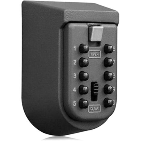 Boîte à clés murale, coffret de rangement pour clés, boîtier à combinaison à 10 chiffres avec bouton - AquaForge