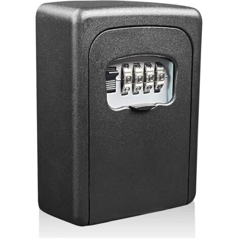 Boîte à clés murale étanche avec code à 4 chiffres - Rangement sécurisé pour clés en extérieur - AquaForge