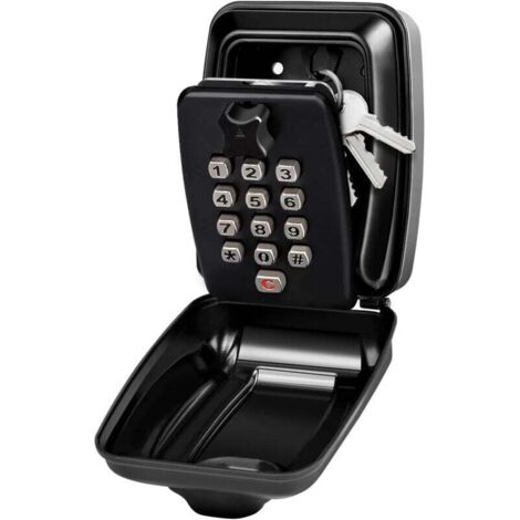 Boîte à Clés Sécurisée Extérieure Murale Étanche avec Code Digital 12 Chiffres Antirouille pour Maison Garage