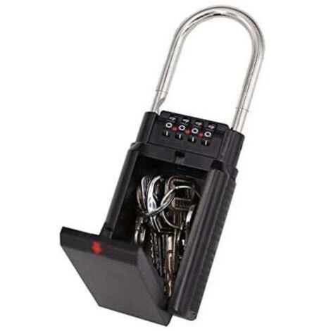 Boîte à clés Ulisem avec serrure, boîte à clés codée, boîte de rangement à combinaison, stockage sécurisé des clés, accès sélectionnable, adaptée aux amis et parents âgés