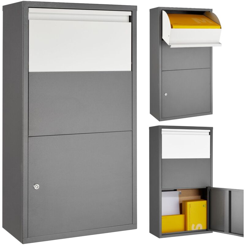 Tectake - Boîte à colis Fortress avec clapet de sécurité 44 x 22 82 cm -