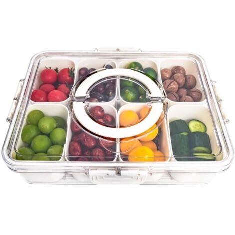 Boîte à collations - Manager - Snack Box - Compartiments séparés - Couvercle hermétique - Plastique alimentaire