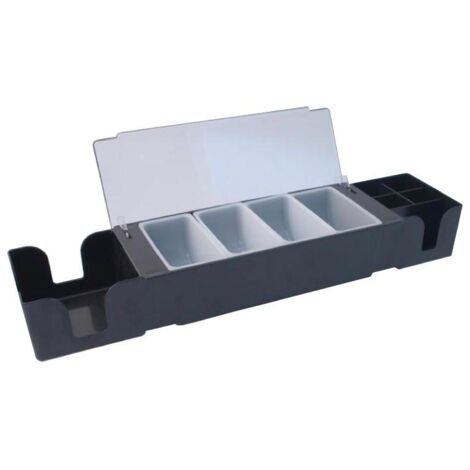 Boîte à compartiments noire - 605 x 155 x 95 mm