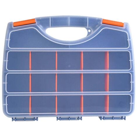 Boîte à composants électroniques, boîte à outils portable, boîte compartimentée, accessoires de quincaillerie, boîte à vis, boîte de rangement en plastique multi-usages 36,5 x 30 cm – RAPANDA