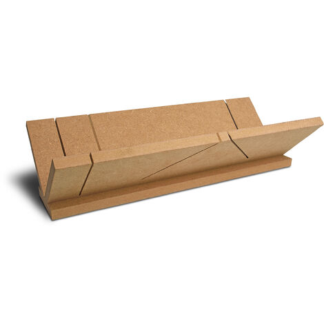 Boîte à coupe MDF, pour moulures polystyrène, 51 cm, 1 pièce - Marron
