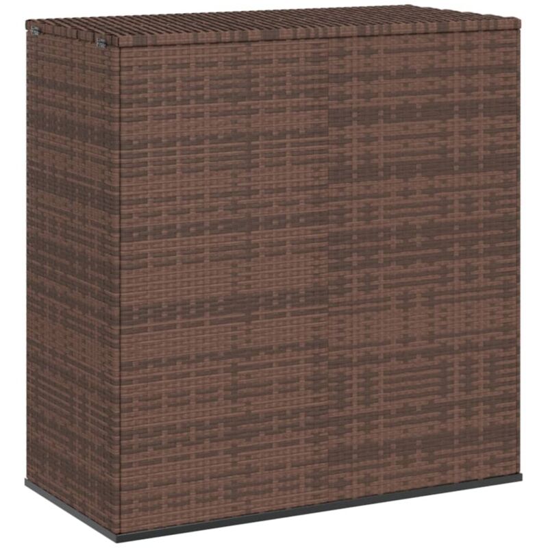 Boîte à coussins de jardin-Coffre de rangement-Stockage Rangement Résine tressée 100x49x103,5cm Marron 971593