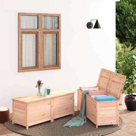 Boîte à Coussins Extérieur Bois Sapin Massif Multicolore Multi-taille vidaXL