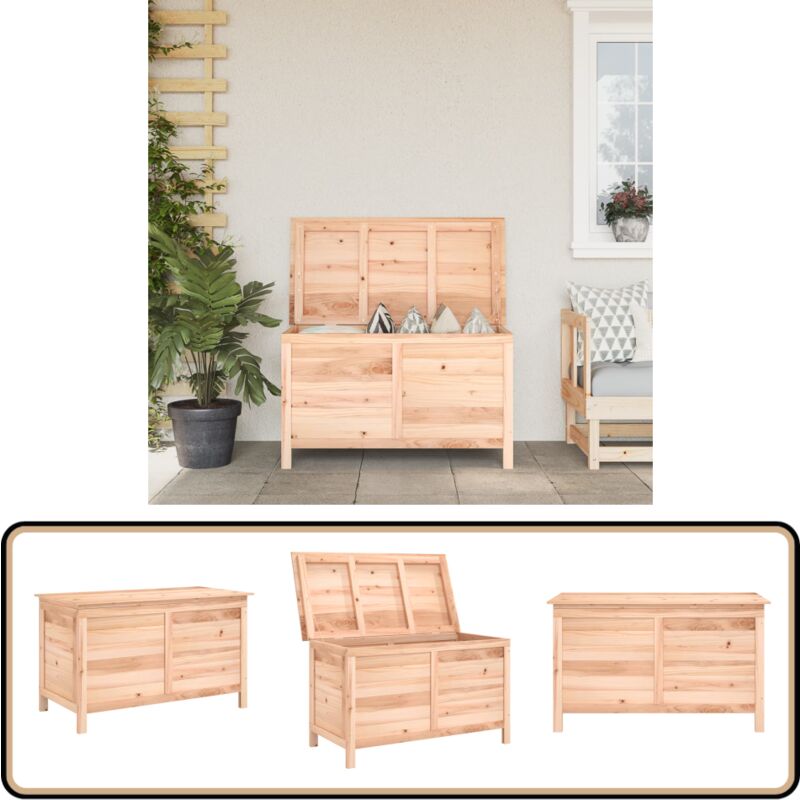 Boîte à coussins d'extérieur 99x50x56,5 cm bois de sapin massif - Boîte à Coussins - Coffre De Jardin - Rangement Extérieur - Meuble De Jardin - Bois