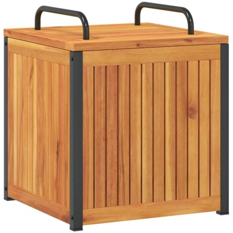 Boîte à coussins d'extérieur bois d'acacia solide et acier CFW484522