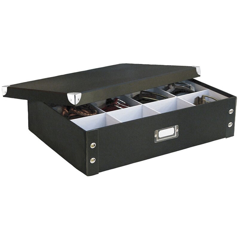 Zeller - Boîte à cravate & Stripes - Organisateur, Blanc