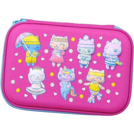 Boîte à crayons sept chatons (violet)