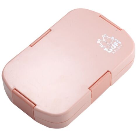 Boîte à Déjeuner 920ml Rose 6 Compartiments Étanche Bento pour Enfants et Collations