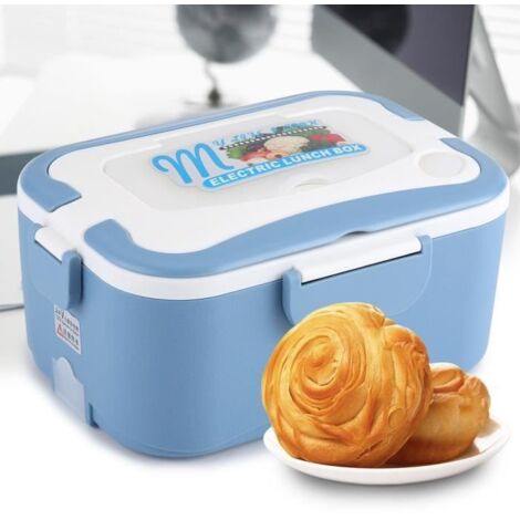 Boîte à déjeuner chauffante électrique réchauffeur de nourriture portative de chauffage électrique de camion de 1,5L 24V Bleu-TIP