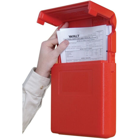 Boite à documents L260xH318mm DIN A4 ouverture portrait soit rouge JUSTRITE