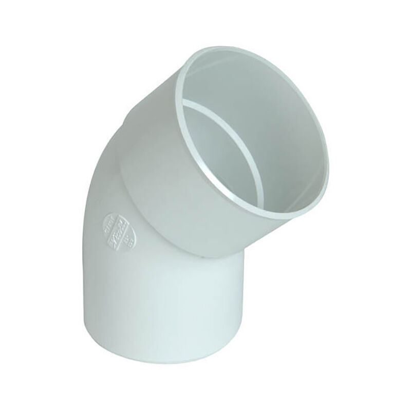 Coude mf 45° Ø100 blanc - Nicoll