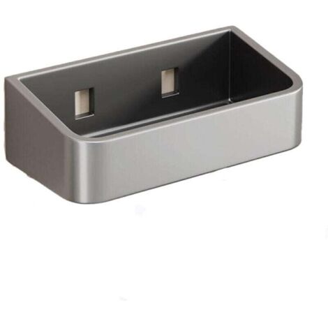 Boîte à épices murale en acier inoxydable, rangement compact pour la cuisine, étagère à épices pratique, gris foncé, 15 x 8,7 x 5 cm