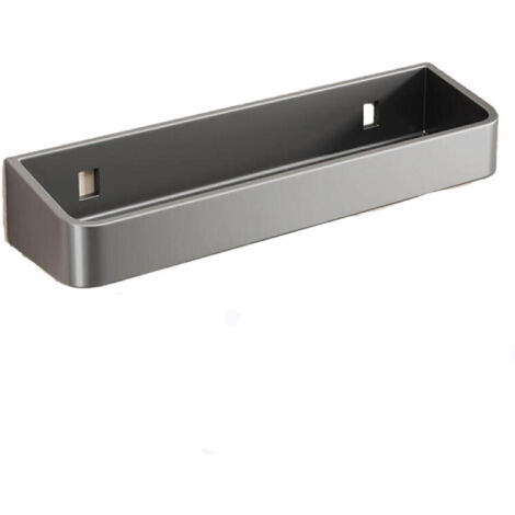 Boîte à épices murale en acier inoxydable, rangement compact pour la cuisine, étagère à épices pratique, gris foncé, 31 x 8,7 x 5 cm