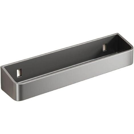 Boîte à épices murale en acier inoxydable, rangement compact pour la cuisine, étagère à épices pratique, gris foncé, 47 x 8,7 x 5 cm