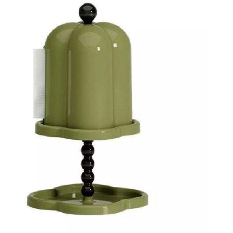 Boîte à essuie-tout à double étagère, couvercle anti-poussière, style vintage, verte, pour la cuisine