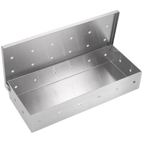 Boîte à fumer, boîte à fumer pour barbecue à gaz, boîte à fumer en acier inoxydable, saveur de fumée de viande, 22 x 9 x 4 cm