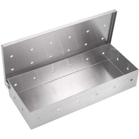 Boîte à fumer, boîte à fumer pour barbecue à gaz, boîte à fumer en acier inoxydable, saveur de fumée de viande, 22 x 9 x 4 cm