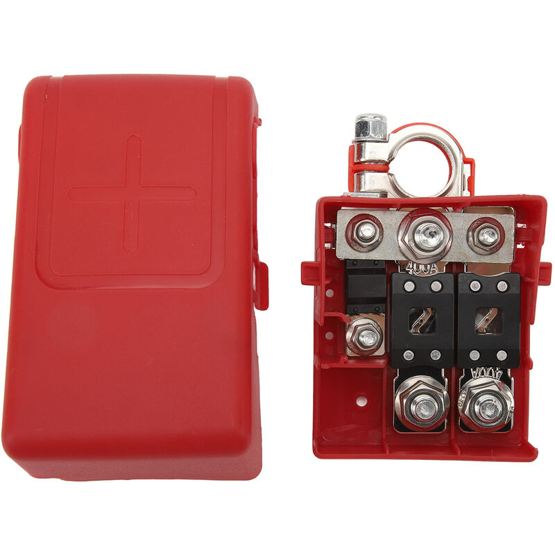 Eosnow Boîte à fusibles borne de batterie 32V 400A, Protection contre les courts-circuits, connexion rapide sensible pour caravanes