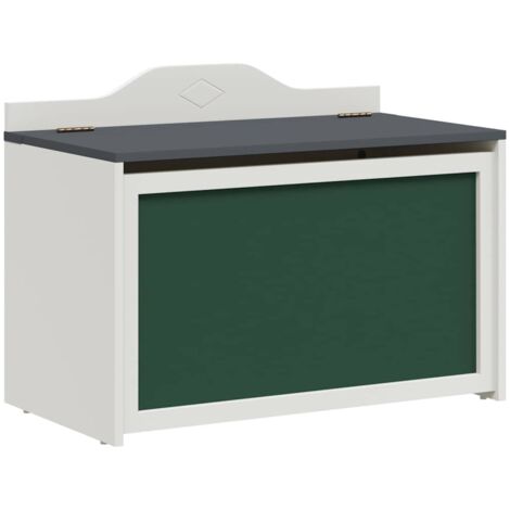 Boîte à Jouets Gris et blanc 73 x 33 x 55 cm Bois d'ingénierie CFW863707