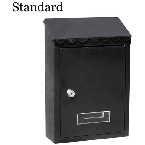 Boîte À Lettres En Acier Modèle Standard Noire