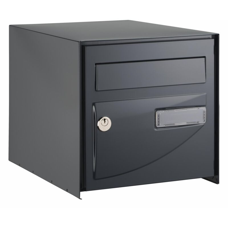 Boite aux lettres probat - simple face - gris anthracite ral 7016 - l 302 x h 300 x p 410 mm