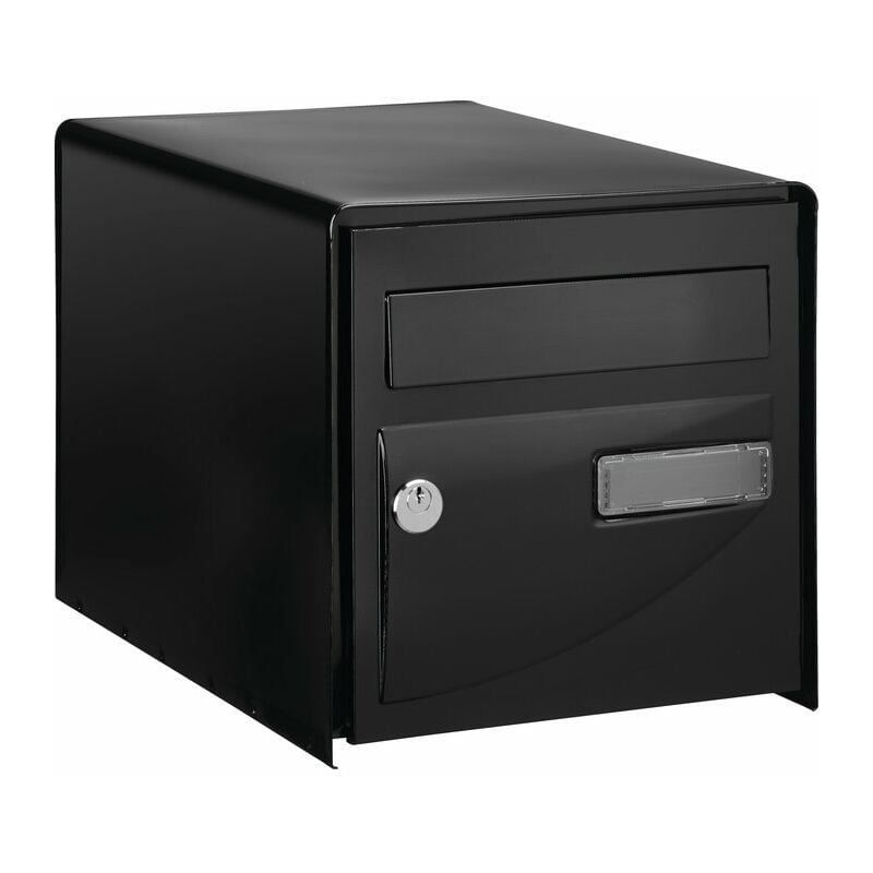 Boite aux lettres probat - simple face - noir ral 9005 - l 302 x h 300 x p 410 mm