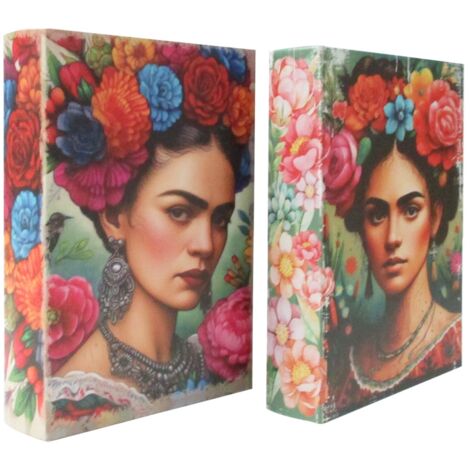 Boîte à livres 2 unités décoratives de style vintage pour la maison et le bureau