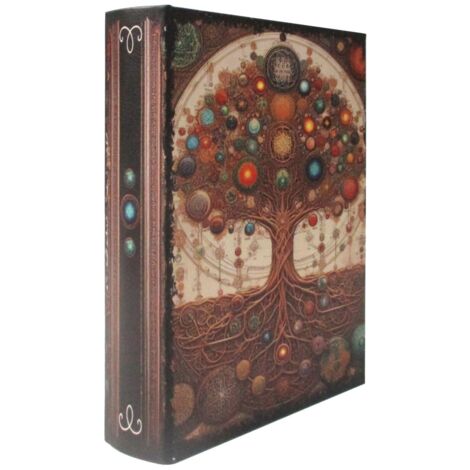 Boîte à livres décorative en forme d'arbre de style ethnique pour l'organisation et la décoration de la maison