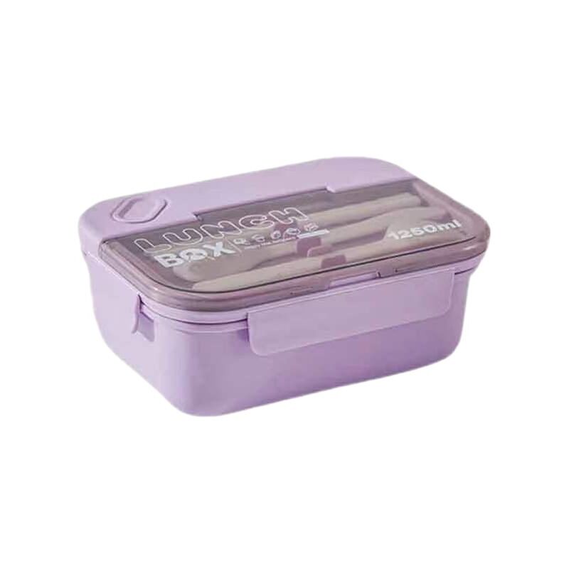 Ensoleille - Boîte à lunch Bento 1250 ml Boîte à lunch pour enfants/adultes avec couverts et 3 compartiments étanches Boîte à lunch micro-ondes pour