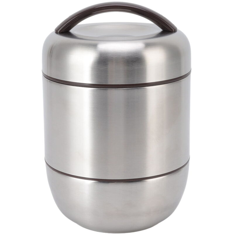 Boîte à lunch Bento isolante à 4 compartiments empilables en acier inoxydable pour l'extérieur, les voyages, l'école, le travail, la voiture, le