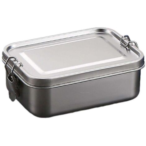 Boîte à lunch Bento, récipients à lunch en acier inoxydable étanches avec séparateur amovible, boîtes à lunch en métal