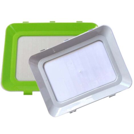 Boite a Lunch Boite a Lunch Box Fresh & Clik I Lot de 2 Plateaux de Conservation Alternative à Film Plastique Alimentaire I Film Alimentaire reutilisable