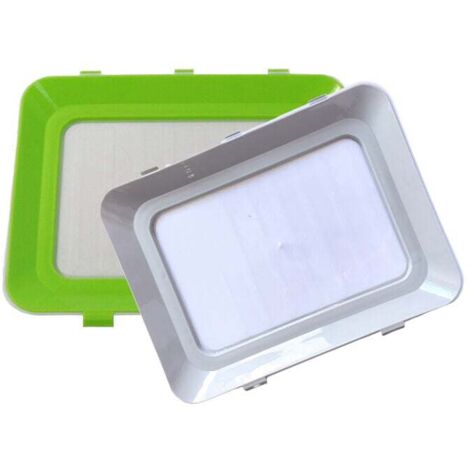 Boite a Lunch Boite a Lunch Box Fresh & Clik I Lot de 2 Plateaux de Conservation Alternative à Film Plastique Alimentaire I Film Alimentaire reutilisable