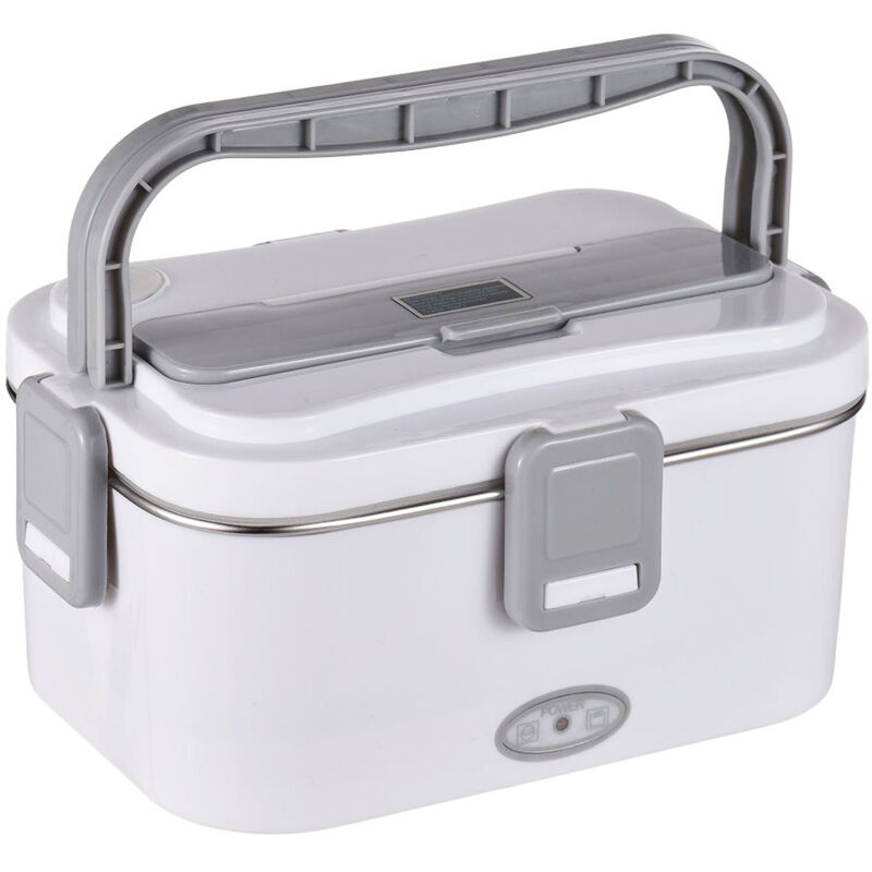 Boîte à lunch chauffante 1,8 l 60 w portable en acier inoxydable 110/220 v + 12 V/24 v double interface d'alimentation doublure en acier inoxydable