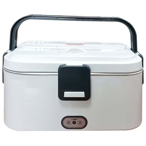Boîte à lunch chauffante électrique 1,8 L - 12 V, 24 V, 220 V - 3 en 1 avec sac et boîte alimentaire amovible en acier inoxydable - Idéale pour la voiture, le camion, le bureau et la maison