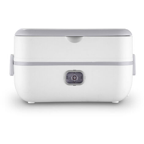 Boîte à lunch électrique Chauffage enfichable Isolation simple / double couche Employés de bureau Portable Cuisson de légumes chauds Bento Boîte à lunch, Blanc - Blanc