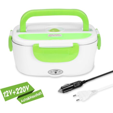 Boîte à lunch électrique de voiture en acier inoxydable, chauffe-plats portable, thermos électrique de 1,2 L, récipient alimentaire chauffant pour voiture