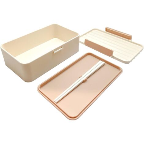 Boîte à lunch étanche aux micro-ondes (crème)